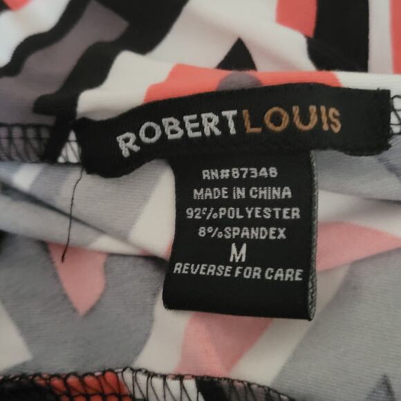 Robert Lewis Leggings Size Medium Very Colorful Geometric Design and Soft Comfy - Picture 3 of 9